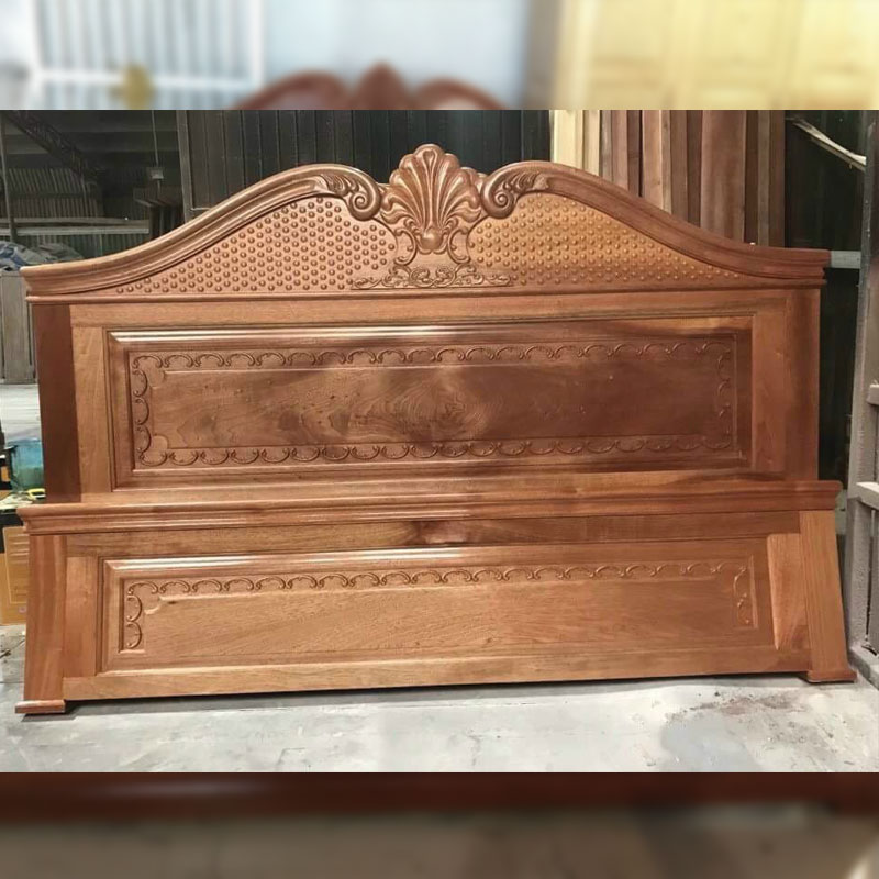 Giường ngủ gỗ xoan đào tự nhiên kích thước 1m8 x 2m GN090