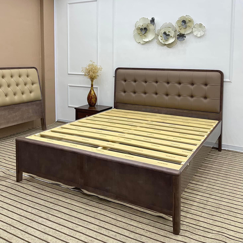 Giường ngủ nhập khẩu tựa bọc da đẹp hiện đại GN610