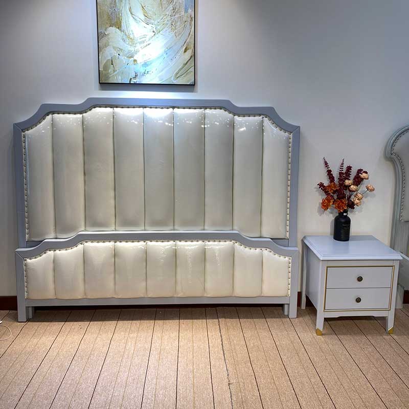 Mẫu giường ngủ bọc da thiết kế mới nhất KT m8x2m GN620