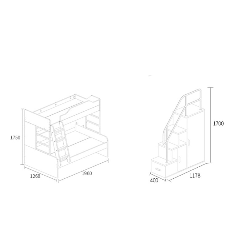 Giường tầng tích hợp kệ sách thông minh GN461