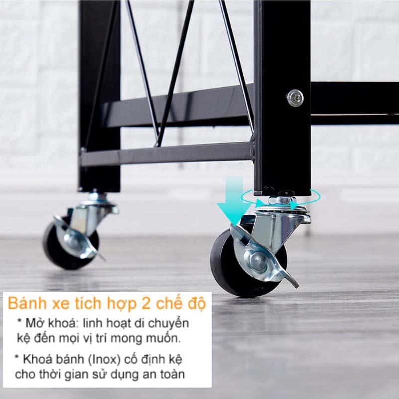 Kệ sắt 4 tầng gấp gọn thông minh KB010