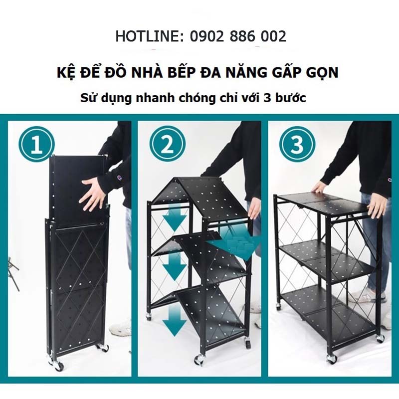 Kệ sắt để lò vi sóng 3 tầng đa năng KB013