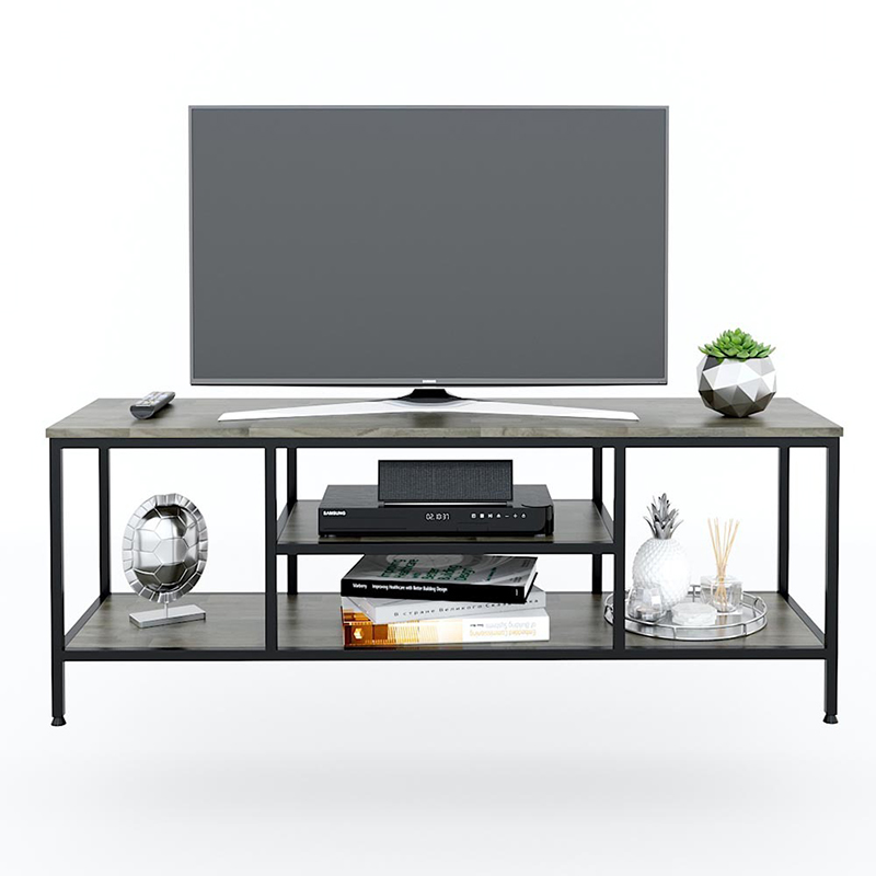 Kệ tivi 140cm khung sắt sơn tĩnh điện kết hợp mặt gỗ cao su KT940