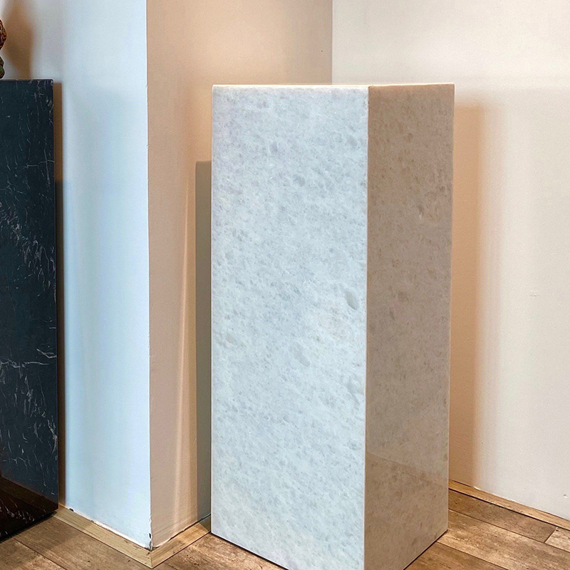 Kệ đá trang trí phòng khách, phòng ngủ đá trắng muối TR294