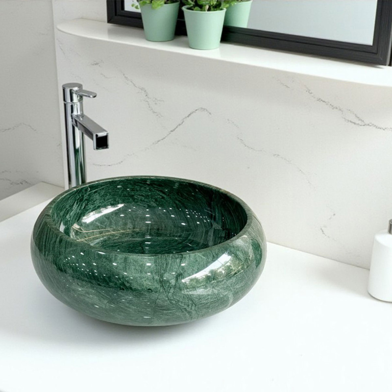 Chậu rửa mặt (lavabo) được làm từ 100% đá tự nhiên nguyên khối LA177