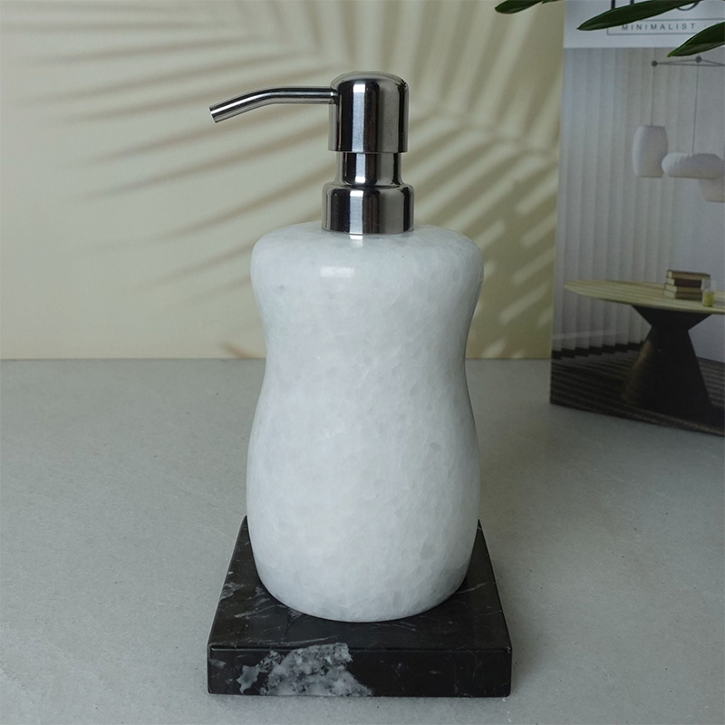 Bình đựng sữa tắm, dầu gội đá cẩm thạch marble PT002