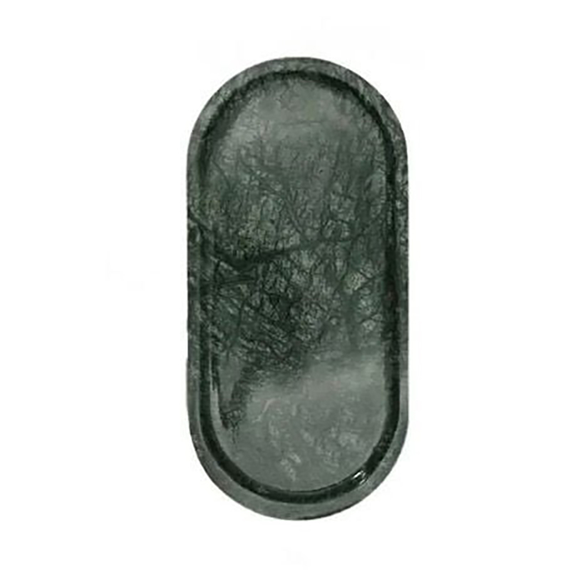 Khay đá marble hình ovan trang trí phòng tắm đá xanh Ấn Độ PT010