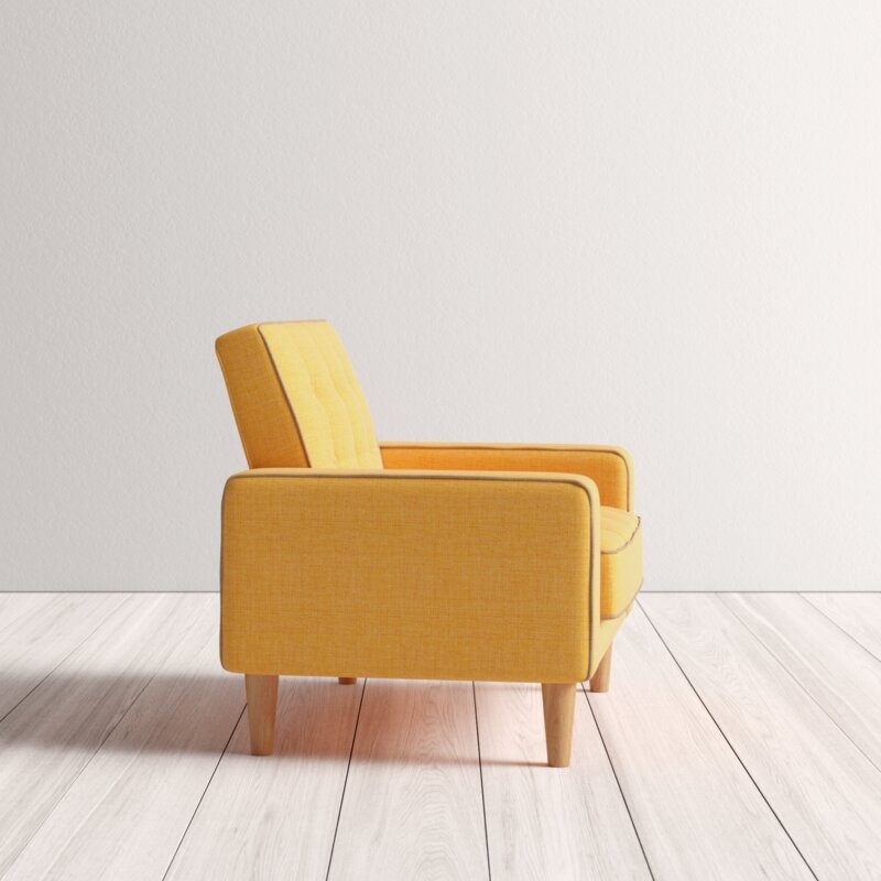 Ghế sofa đơn Arm Chair tựa lưng may rút múi đẹp mắt SF964