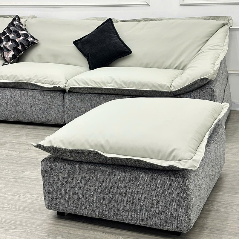 Ghế sofa góc vải nỉ nhập phong cách Hàn siêu sang SF696