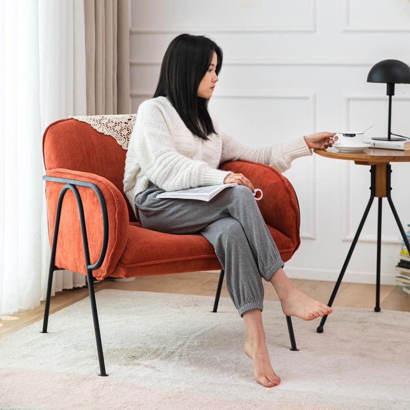 Ghế sofa thư giãn phong cách retro Bắc Âu ngồi êm thoải mái SF638