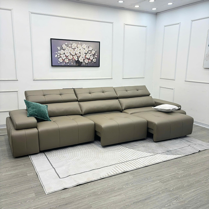 Sofa da đẹp đẳng cấp cho phòng khách lớn SF697