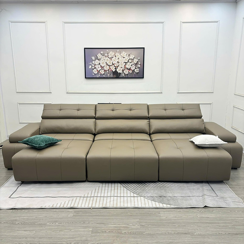 Sofa da đẹp đẳng cấp cho phòng khách lớn SF697