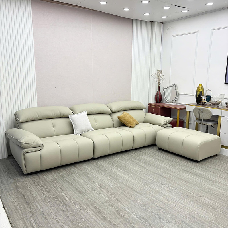 Sofa da nhập khẩu nệm dầy siêu êm SF617