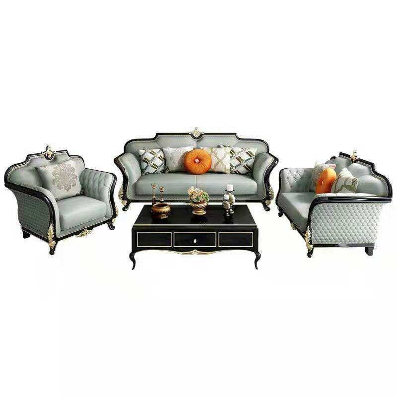 Bộ sofa da phong cách tân cổ điển sang trọng SF606