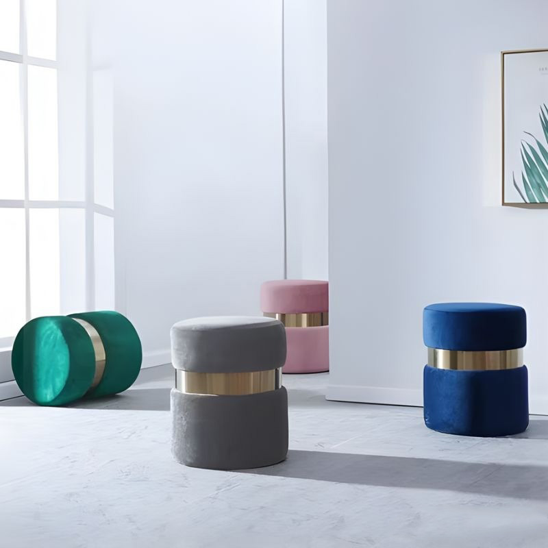 Ghế đôn sofa trang trí Hera vải nhung phòng khách SF648