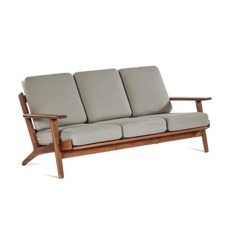 Ghế sofa gỗ Plank băng ba, ba chỗ ngồi SF890