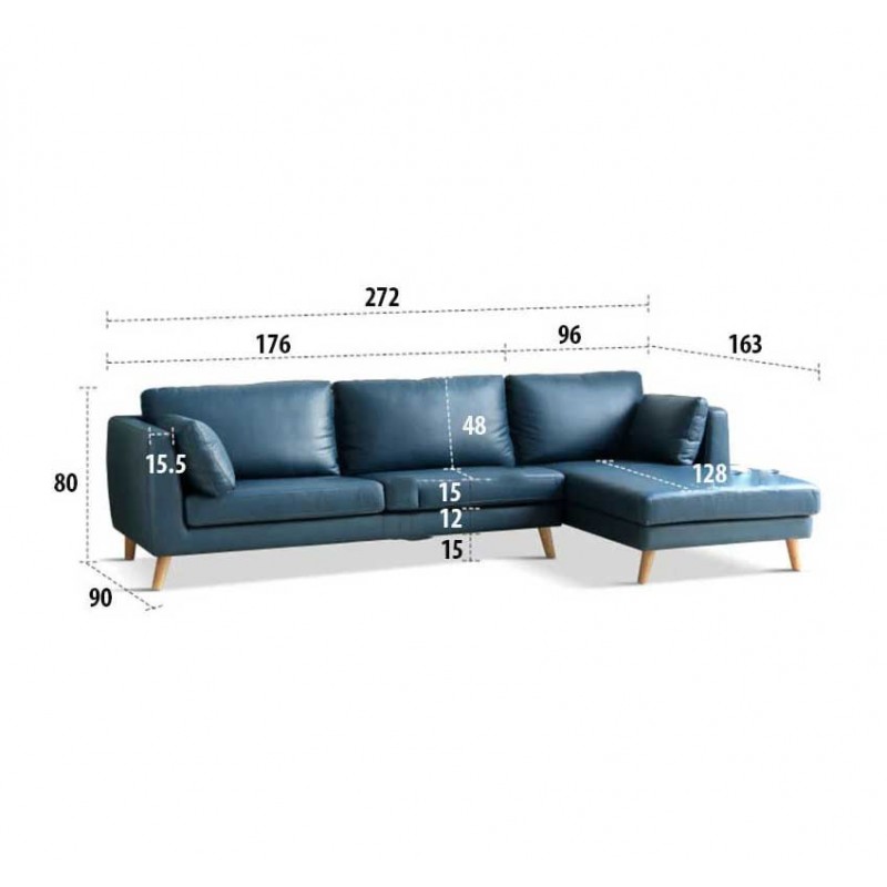 Ghế sofa góc chữ L bọc da cao cấp SF670