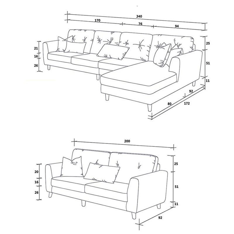 Ghế sofa góc thiết kế trẻ trung hiện đại SF615