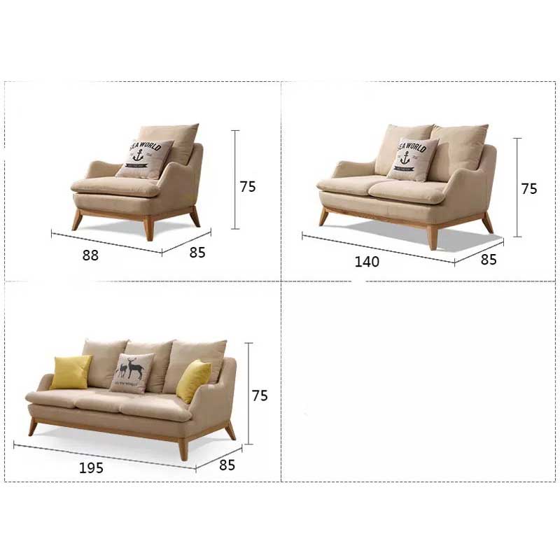 Ghế sofa văng phòng khách khung gỗ tự nhiên SF610