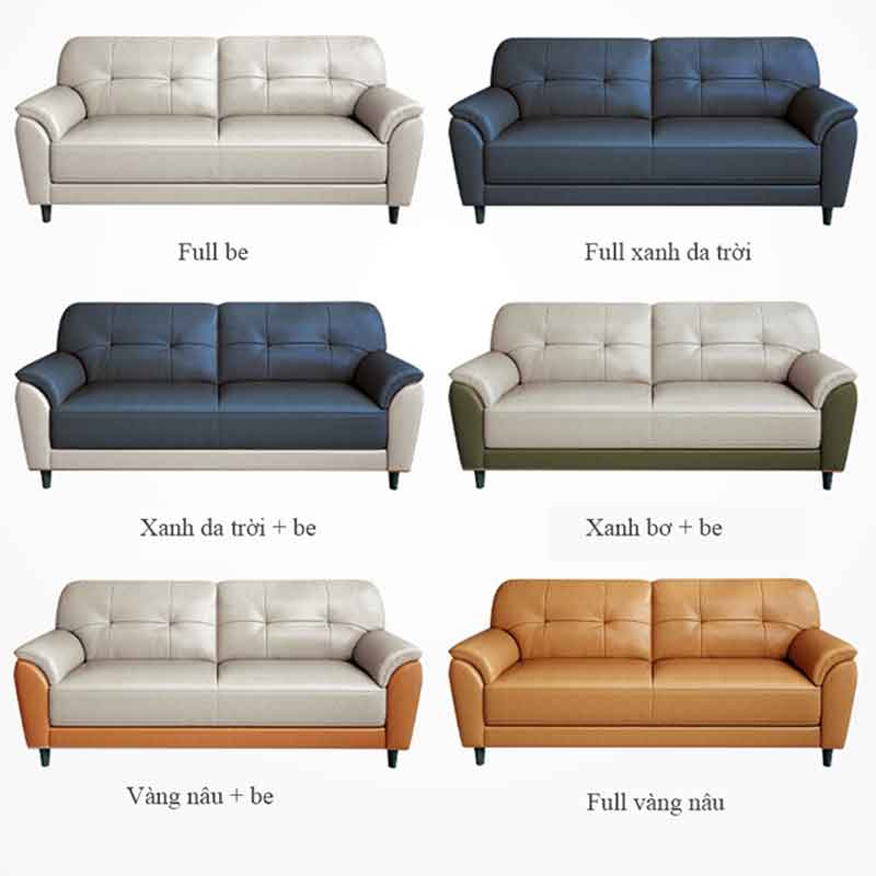 Ghế sofa văng bọc da cao cấp thiết kế sang trọng SF679