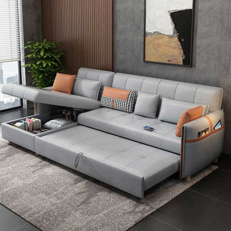 Sofa Bed khung gỗ nệm da nỉ cao cấp SF699