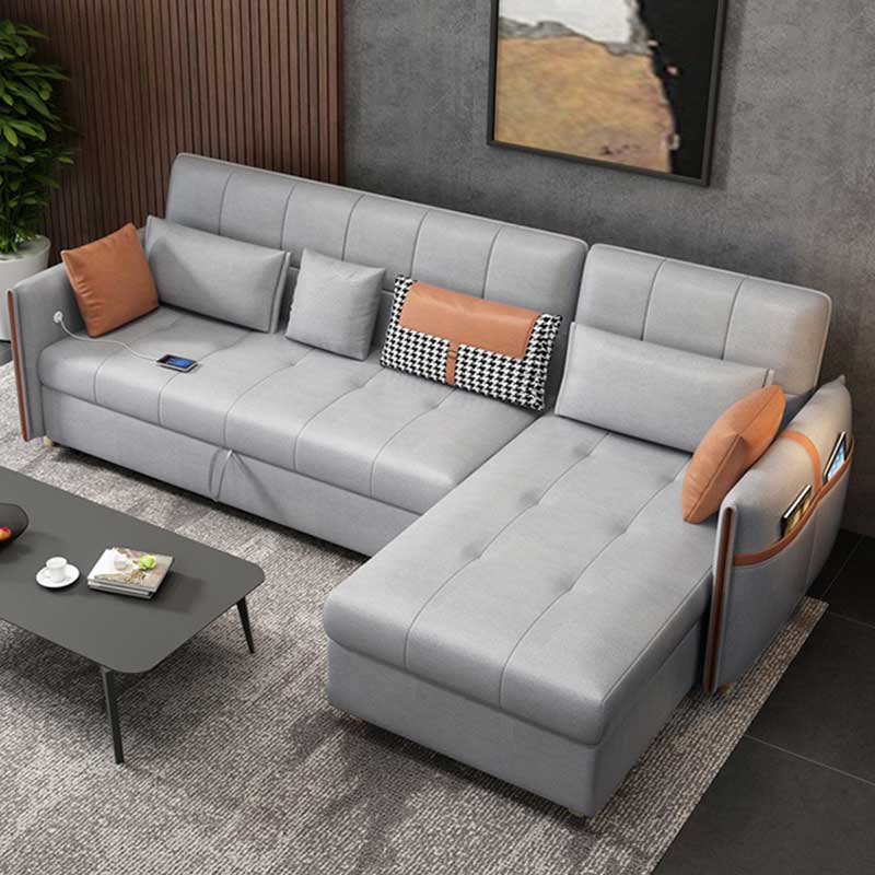 Sofa Bed khung gỗ nệm da nỉ cao cấp SF699