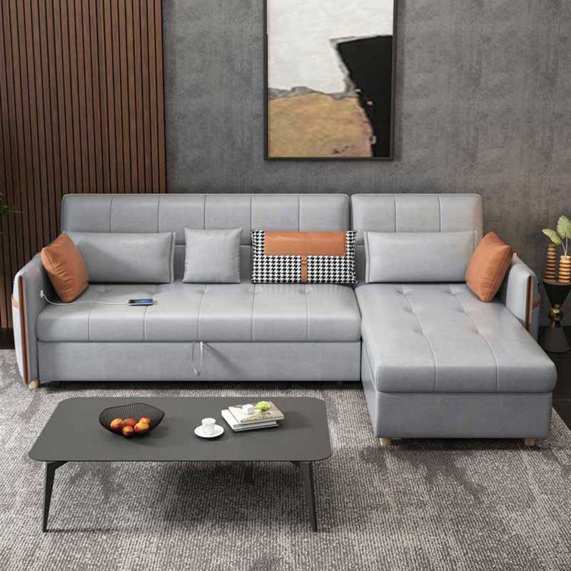 Sofa Bed khung gỗ nệm da nỉ cao cấp SF699