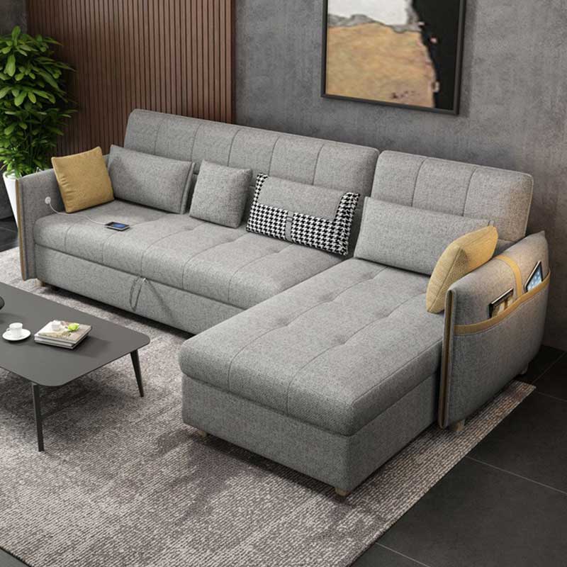 Sofa Bed khung gỗ nệm da nỉ cao cấp SF699