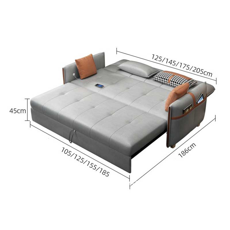 Sofa Bed khung gỗ nệm da nỉ cao cấp SF699