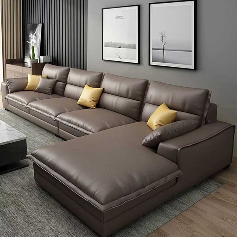 Sofa góc chữ L bọc da cao cấp sang trọng SF862