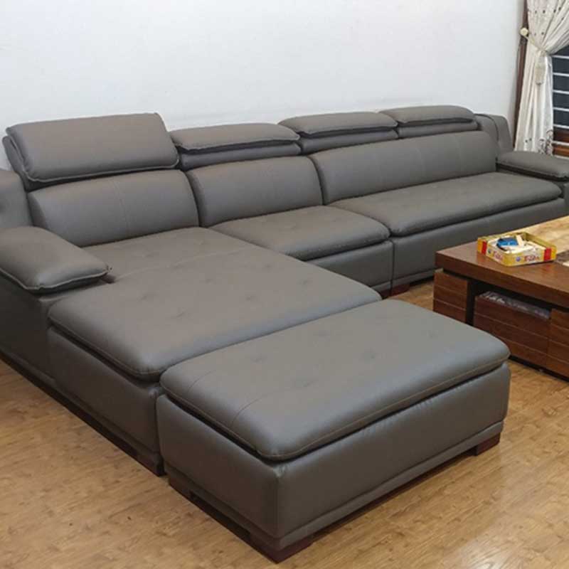 Sofa góc da cao cấp khung gỗ Sồi màu tuỳ chọn SF643