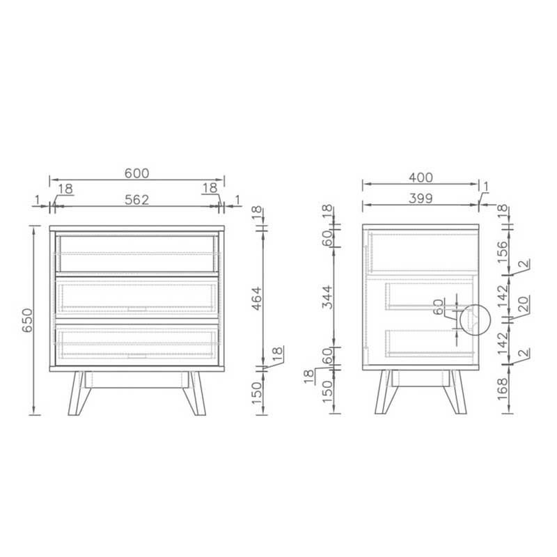 Kệ đầu giường gỗ MDF màu vân gỗ nhỏ gọn TD289