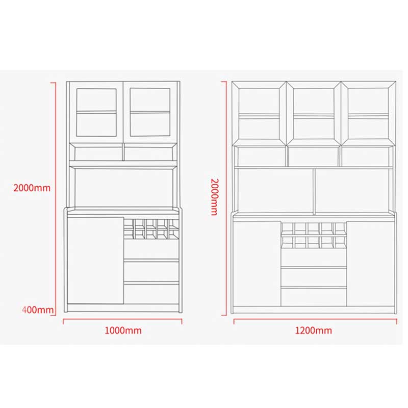 Tủ đựng bát đĩa 1m2 x 2m tiện dụng cho phòng bếp TB675