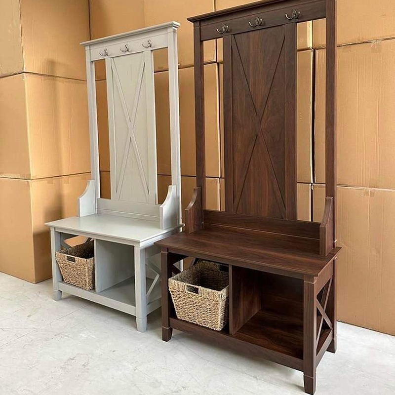 Ghế Bench ngồi thay giày kết hợp kệ treo đồ đẹp và sang trọng TG024