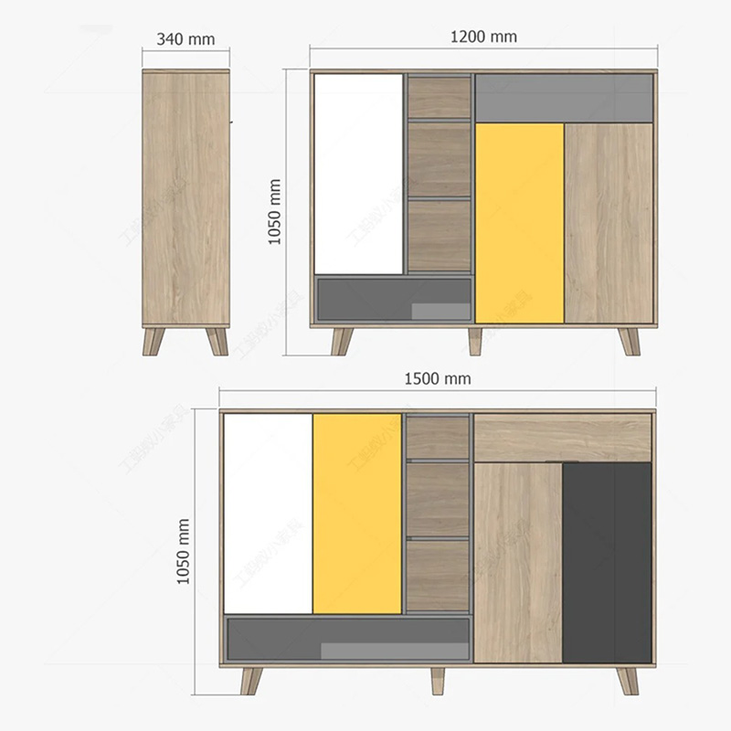 Tủ đựng giầy dép phối màu đẹp hiện đại TG690