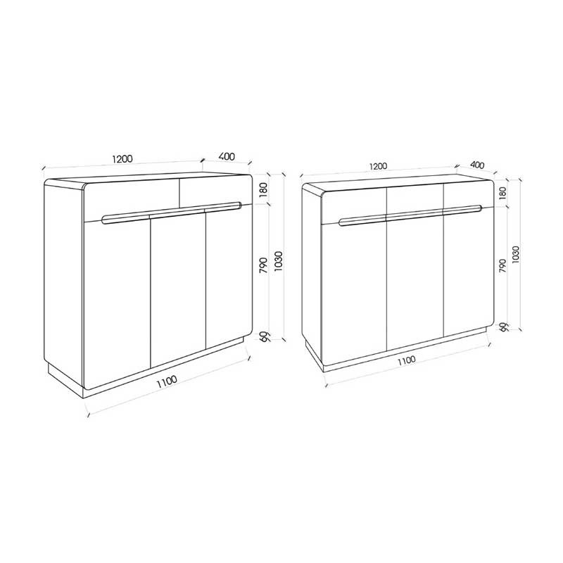 Tủ giầy gỗ phong cách hiện đại cho chung cư TG655