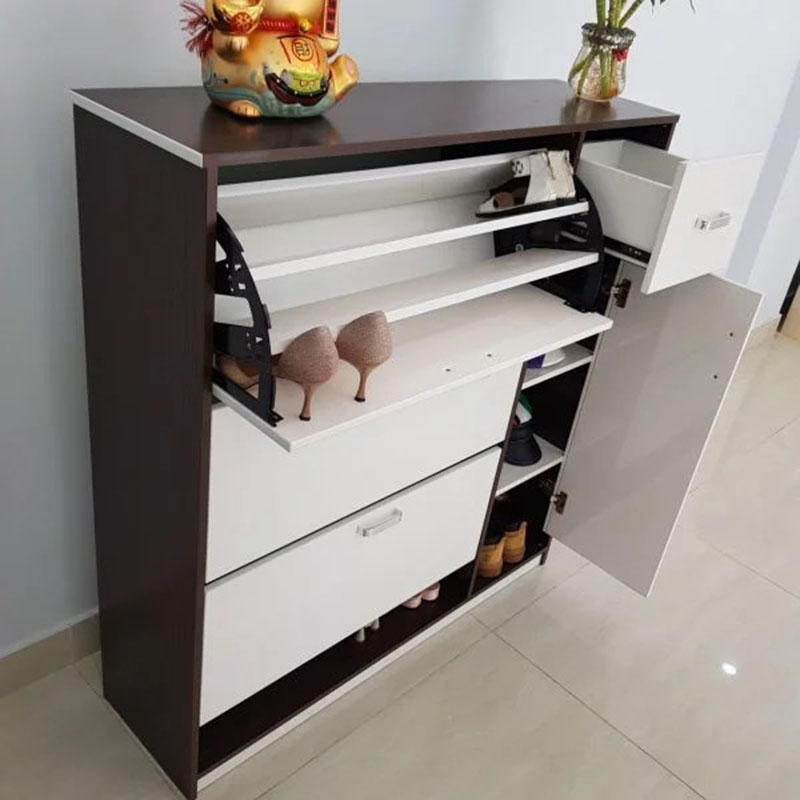 Tủ giầy thông minh gỗ MDF màu trắng 100cm TG661