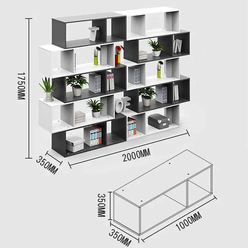 Kệ sách gỗ đa năng thiết kế thông minh sử dụng vách trang trí TS102