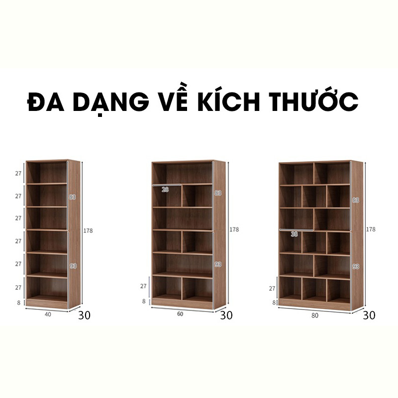 Tủ kệ sách gia đình gỗ công nghiệp thiết kế đa năng TS085