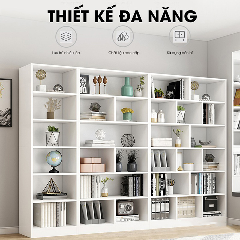 Tủ kệ sách gia đình gỗ công nghiệp thiết kế đa năng TS085