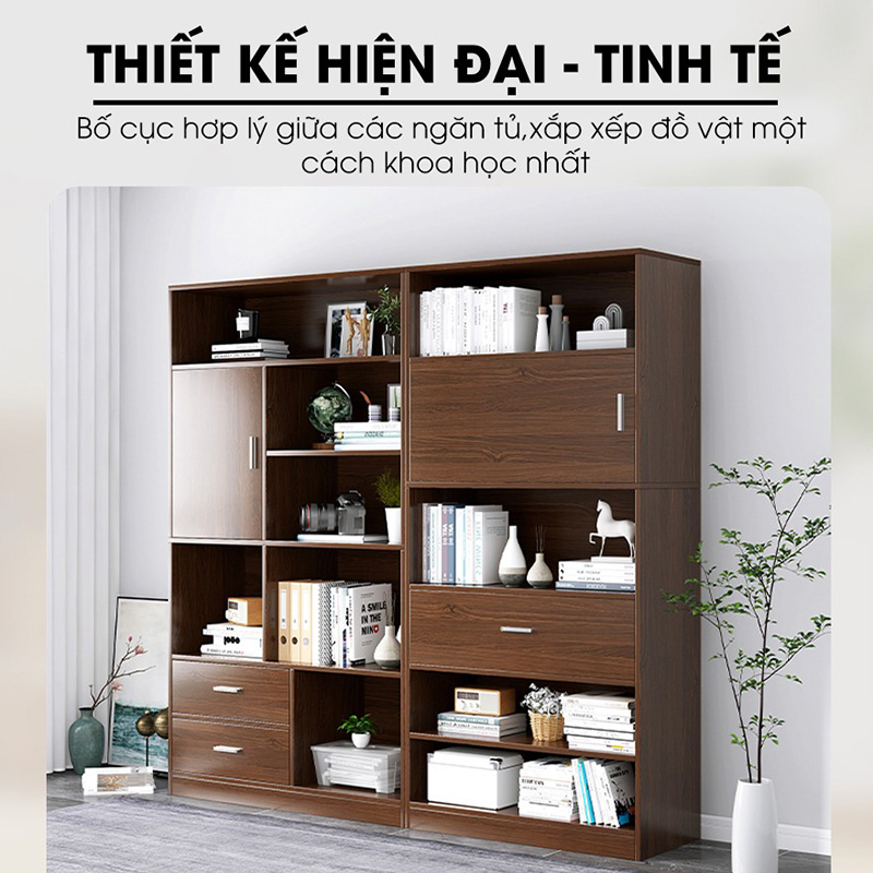 Tủ sách gia đình bằng gỗ công nghiệp MDF cao cấp TS100