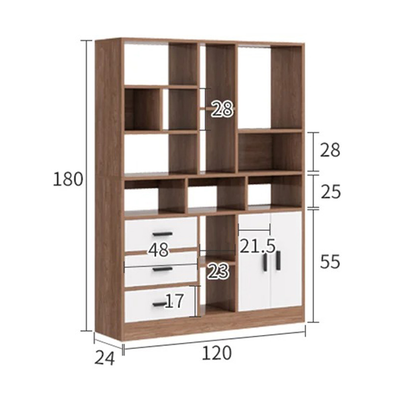 Tủ sách gỗ thiết kế sang trọng hiện đại TS089