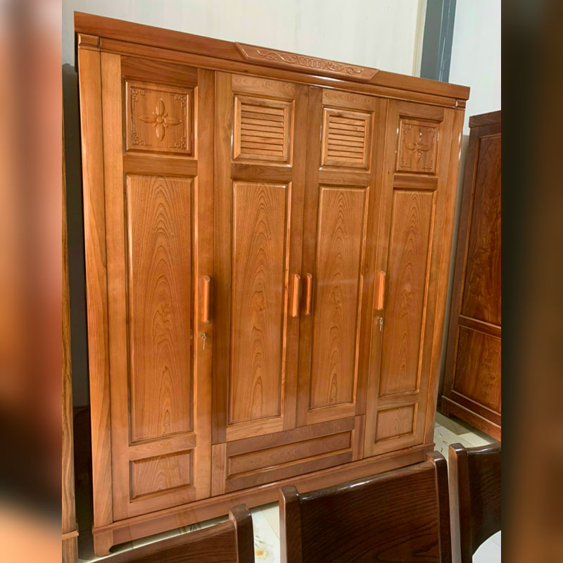 Tủ quần áo 4 cánh gỗ Xoan Đào giá tốt TQ226