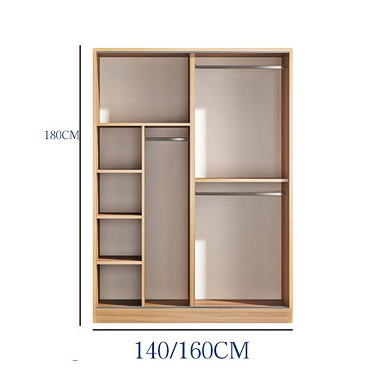 Tủ quần áo cánh lùa gỗ công nghiệp tiết kiệm không gian TQ671