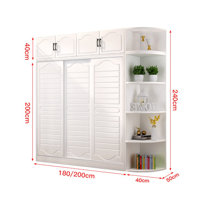Tủ quần áo cánh lùa kịch trần phong cách cổ điển TQ450