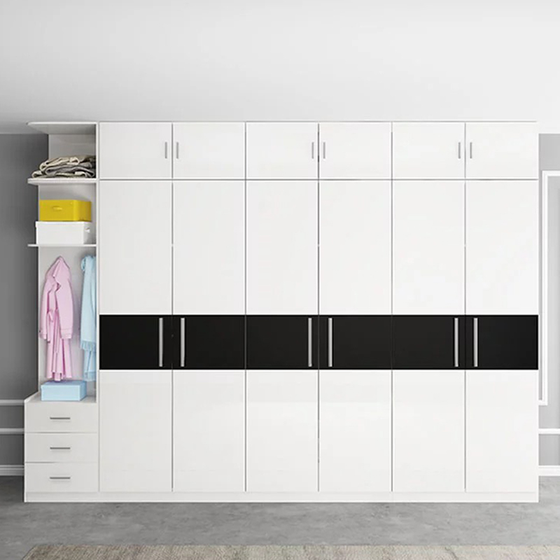 Tủ quần áo gia đình thiết kế có kệ trang trí TQ698