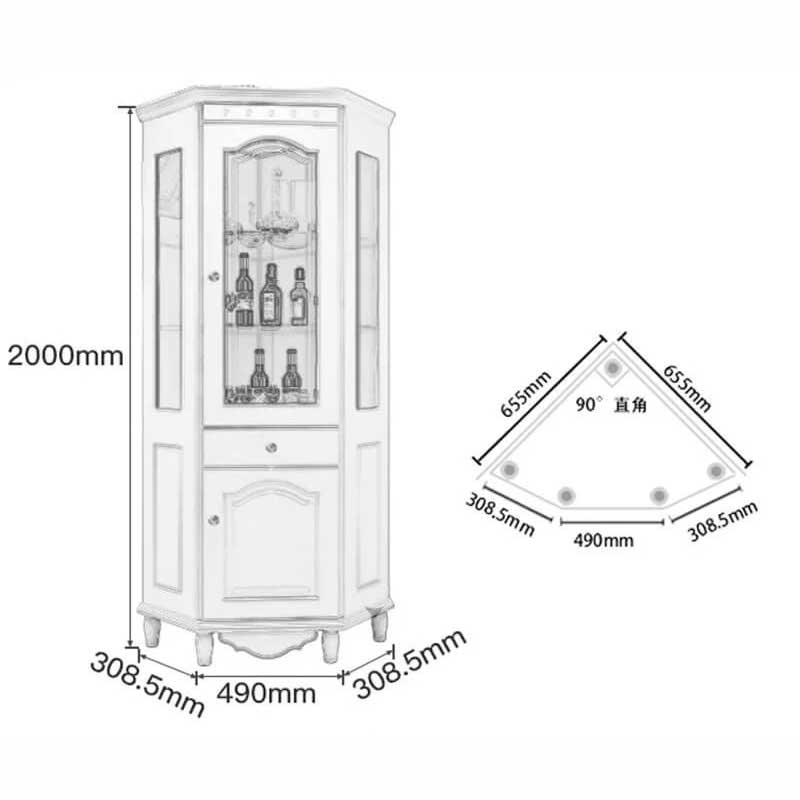 Tủ đựng rượu gỗ công nghiệp sơn PU trắng đẹp thanh lịch TR608