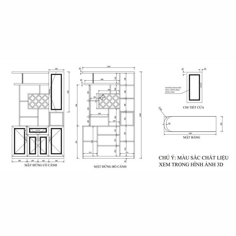 Tủ đựng rượu gỗ công nghiệp thiết kế đa năng TR628