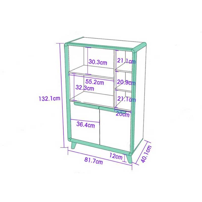 Tủ để đồ phòng khách gỗ tự nhiên kích thước 81,7cm TT332