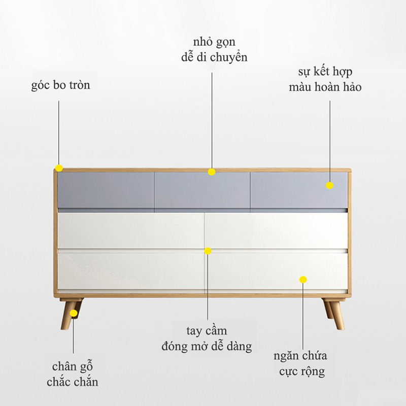 Tủ kệ trang trí gỗ MDF kiểu dáng hiện đại TT602